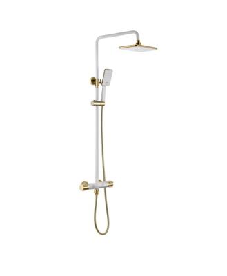 China Rainfull Function Concealed Brass Thermostatic Shower System Set with Chrome Finish for sale