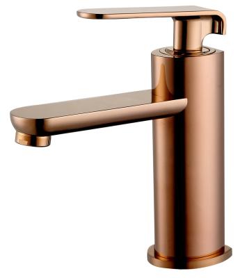 China Wall Mounted Bathroom Brushed Gold Brass Basin Mixer with Rotatable Sprayer Water Tap for sale