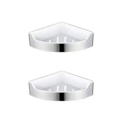 China Wall Mounted Corner Bathroom Appliance Single Stainless Steel Shelf for Bathroom Wall for sale