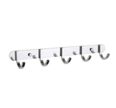 China Modern Style Home Accessories Stainless Steel Coat Hook Wall Mount Towel and Robe Holder for sale