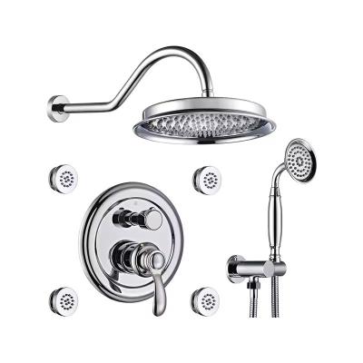 China Antique Brass Shower System for Wall Mount 9 inch Rainfall Shower Head by Lizhen-Hwa.Vic for sale