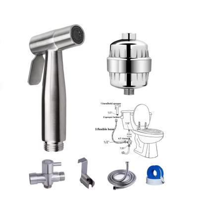 China Bathroom Essential Modern Design Style Handheld Bidet Shattaf Set with Shower Spray for sale