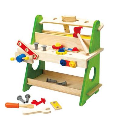 China New Design Wooden Children's Toy Wooden Workbench for sale