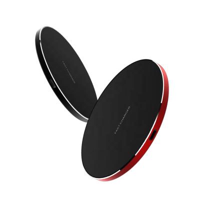 China OEM Aluminum Pad Gy68 Plate Qi Desktop Magnetic Inductive Fast Charging Mobile Phone Wireless Charger With LED Light For Mobile Phone for sale