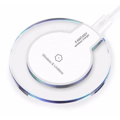 China Wholesale Universal OEM K9 Crystal Wireless Charger Pad With LED Light Compatible All Support Qi Standard Mobile Phone for sale