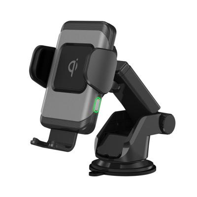 China 15W Multi-Function Adjustable Car Mount Holder Mobile Phone Arm Qi Feet Automatic Charging Wireless Chargers for sale