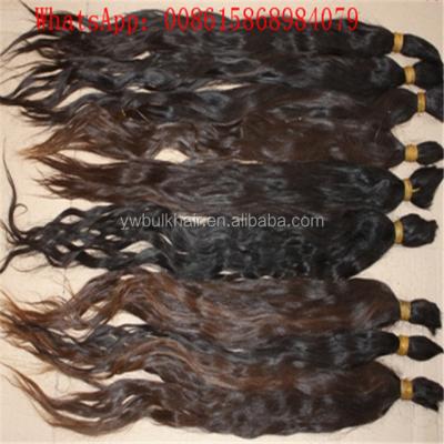 China The natural straight brown hair volume, unpainted hair, unprocessed bulk hair for sale