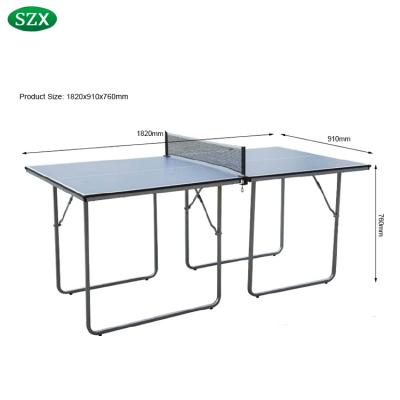 China SZX Hot Sale Indoor Cheap Indoor Mini Table Tennis Table Indoor Folding Ping Pong Table For Kids for sale