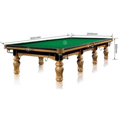 China SZX 12ft star standard leather professional hot sale custom made solid wood normal pool table in china for sale