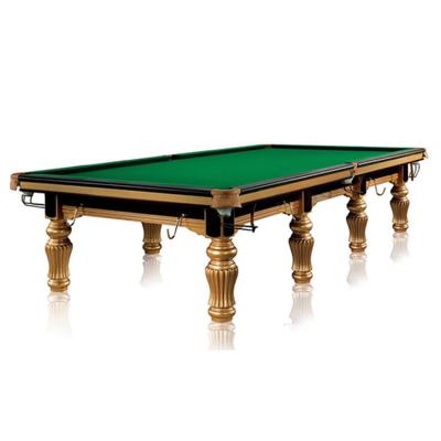 China SZX 12ft professional cheap leather solid wood pool table with slate from china manufacturer for sale