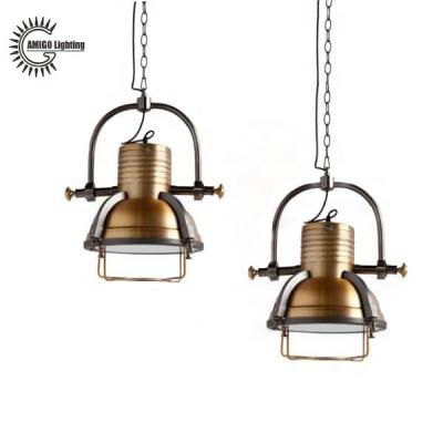 China Industrial Warm Vintage Vendor Industrial Pendant Light Brass Pendant Light for sale