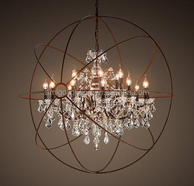 China New 2021 Product Modern Hot Quality Original Luxury Retro Led Crystal Round Chandelier IP15L Rustic for sale