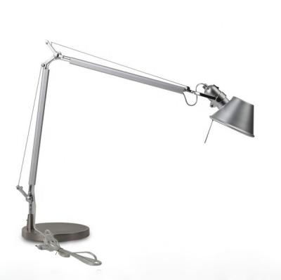 China Modern Cheap Hot Seller LED Study Table Lamp With Matte Silver Aluminum Shade for sale