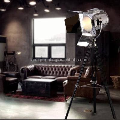 China Modern Adjustable Height 304# Stainless Steel Shade Tripod Modern Marine Floor Lamp YF909 for sale