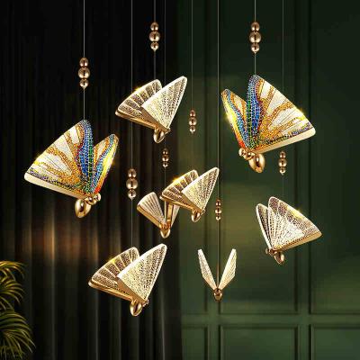 China New Products Modern Hot Selling Luxury Ceiling Pendant Lights Modern Acrylic Post Gold Aisle Chandelier for sale