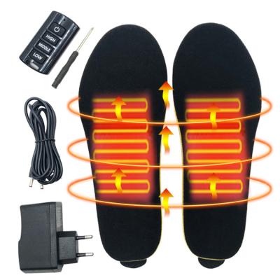 China Ortholite Pure Natural Material Insoles Winter Heated Shoe Electrically Inserts Chargeable Heated Shoes Boot Keep Warm Men Unisex Women Winter Heated Insoles for sale