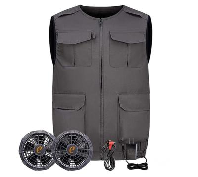 China Breathable Men 5V USB Powered Fan Vest For Summer High Temperature Outdoor Work for sale