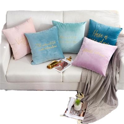 China Anti-static Embroidered Printing Square Cushion Seat Chair Pillow Velvet Sofa Cushion Covers Decorative Custom Cushion Covers for sale