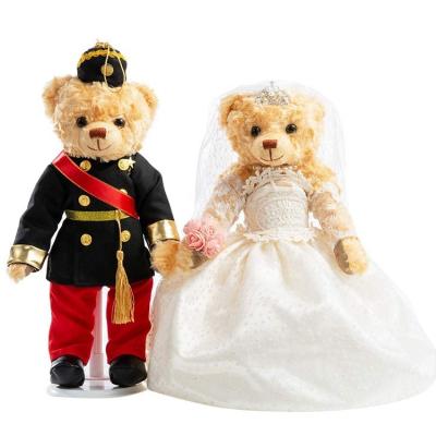 China 20cm Beautiful Cozy Couples Wedding Teddy Bear Plush Toys Dolls Stuffed Toy for sale