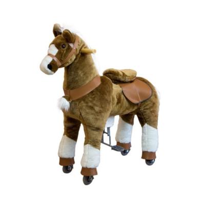 China Ride On Toy New Design Pony Ride Plush Horse Toy Ride Energetic Animals On Wheels for sale