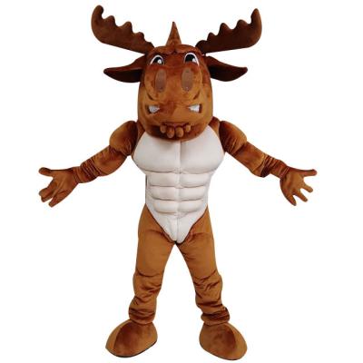 China Newest Fashion Party Fashion Design Halloween Muscle Moose Deer Animal Mascot Costumes For Kids for sale