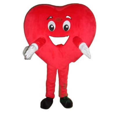 China Adult Party Happy Island Happy Red Heart Mascot Costumes For Sale for sale