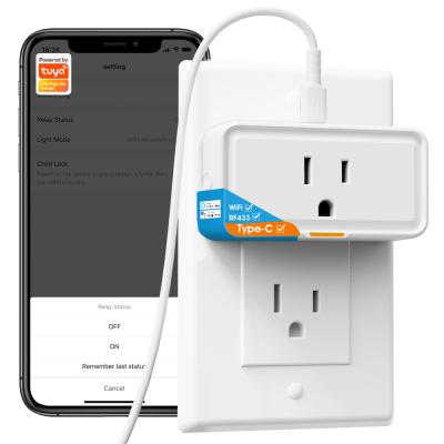 Κίνα Tuya πρίζα Power Monitor Plug APP φωνή Λειτουργεί με Alexa Google Home Smart Type c WiFi RF433 πρίζα προς πώληση