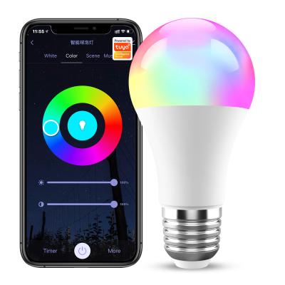 Chine Tuya Bulb 10W E27 WiFi ampoule LED 1000LM lampe RVB Application fonctionne avec Alexa Google Home Températeur réglable 110v 220v à vendre