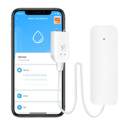 Cina Tuya Smart Wifi Sensore di perdite d'acqua Detettore di inondazioni Smart life APP Avvisi Alerte Alarme Sicurezza domestica in vendita