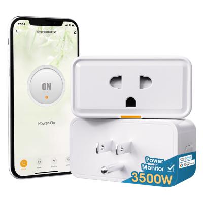 China Tuya socket Timing Power Monitor Smart Life Alexa Google Home WIFI Smart Plug 16A Socket Smart Home for sale