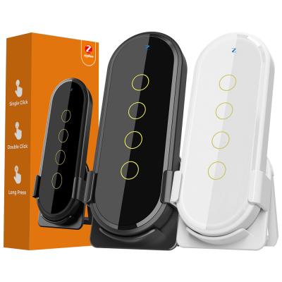 China Tuya ZigBee Smart Home Scene Switch 4 Gang 12 Scene Touch Light Switch Afstandsbediening Smart Life App Te koop