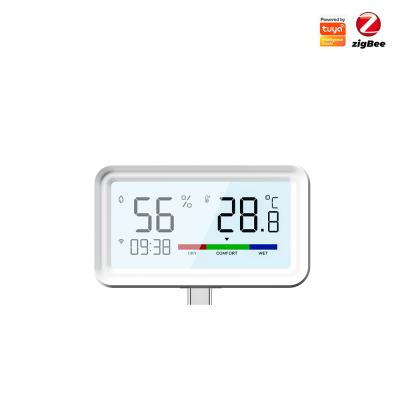 China Tuya ZigBee Wireless Hygrometer and Thermometer Sensor – Remote Monitoring, App Control, Alexa & Google Home Compatible for sale