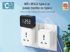 Tuya Universal Socket Type-C outlet 16A WiFi RF433 Travel Adapter Tuya Smart Home Plug