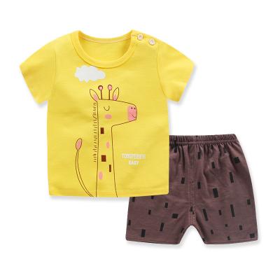 China Children's Outfit Sets Short-Sleeved Shorts Cotton Kids Home Wear Suit for sale