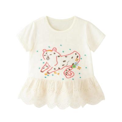 China Polyester Solid Color Summer Children'S Clothing White T Shirts for sale