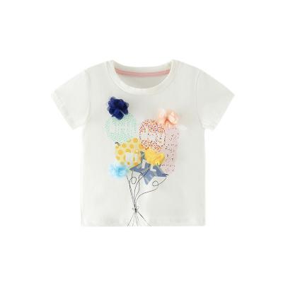 China 100cm Toddler Short Sleeve Loose Tops Cotton Round Neck T Shirt Sports for sale