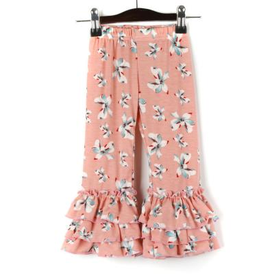 Chine Les pantalons occasionnels des enfants long de dentelle d'été pèlent le pantalon floral amical de fusée équipent à vendre