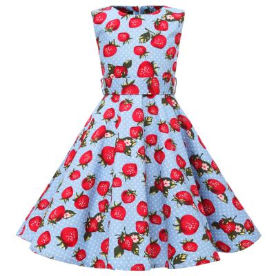 China Polka Dot Flower Show Skirt Retro Summer Children'S Clothing Kid Girls Dresses for sale