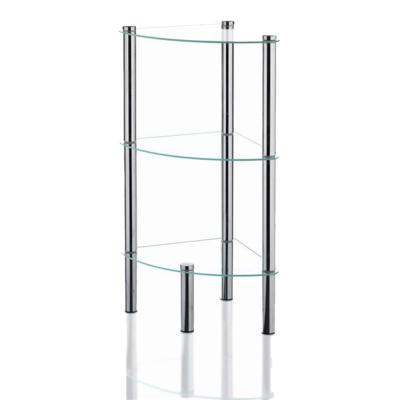 China Corner type tempered glass floor shelf BD-3103T30 for sale