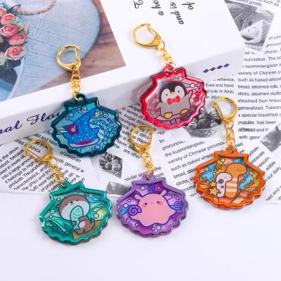 China Animation Products Etc Manufacturer custom cute design print clearly charm acrylic keychains with epoxy for sale