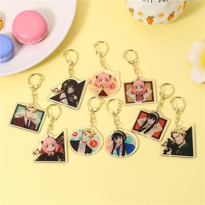 China Animation Products Etc Manufacturer custom cheap clear print blank acrylic charm cartoon logo anime keychains for sale