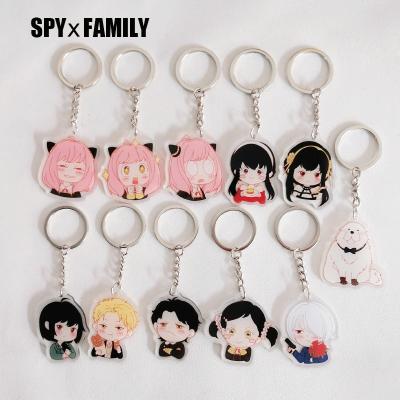 China Animation Products Etc Metal Key ring wholesale anime keychains SPY FAMILY cartoon anime double sided printing acrylic keychain for sale