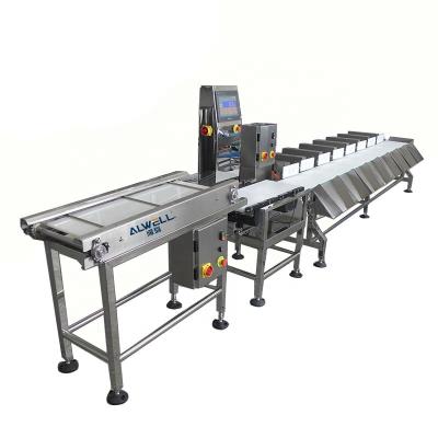 China Automatic Weight Sorting Machine For Fish Seafood Fruit With Conveyor for sale