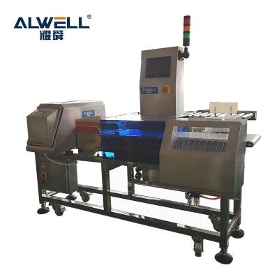 China ALWELL Food Inspection Combine Metal Detector And Check Weigher for sale