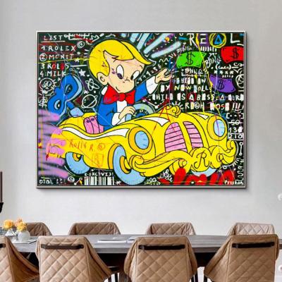 China Street Driving Art Waterproof Noise The Graffiti Art Cartoon Painting Car Poster Painting And Canvas Print for sale