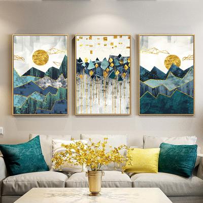 China Good Quality Waterproof Sun Picture Print Golden Picture Wall Canvas Painting Home Decor For Living Room for sale