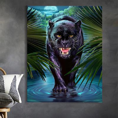 China Nordic Art Painting Modern Living Room Print Wall Decor Black Panther Picture Animal Poster Waterproof Canvas No Frame for sale