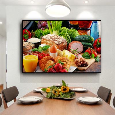 China Bread Waterproof Vegetables The Fruit Kitchen Canvas Painting Restaurant Wall Art Painting Food Picture Liv Home Decor for sale