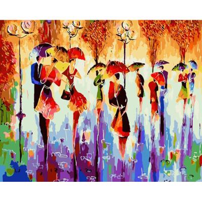 China Eco-Friendly Diy Oil Painting By Number Decor Abstract Home People Drawing Hand Painted Pictures By Numbers for sale