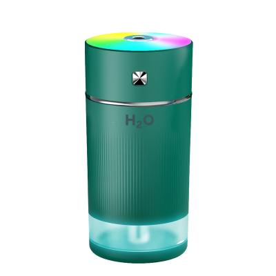 China Feel Comfortable Portable H2o Mini Humidifier 240ml Usb Charging Ultrasonic Cool Mist Humidifier Led Light For Bedroom Car Office for sale